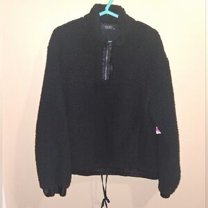 AKIRA Black Sherpa Pullover
